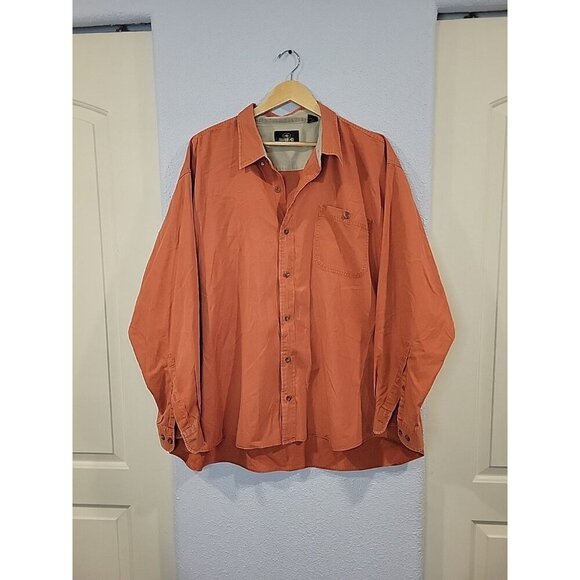 RedHead Shirt Mens 3XL Orange Long Sleeve Cotton Chore Work Button Up - Picture 1 of 7